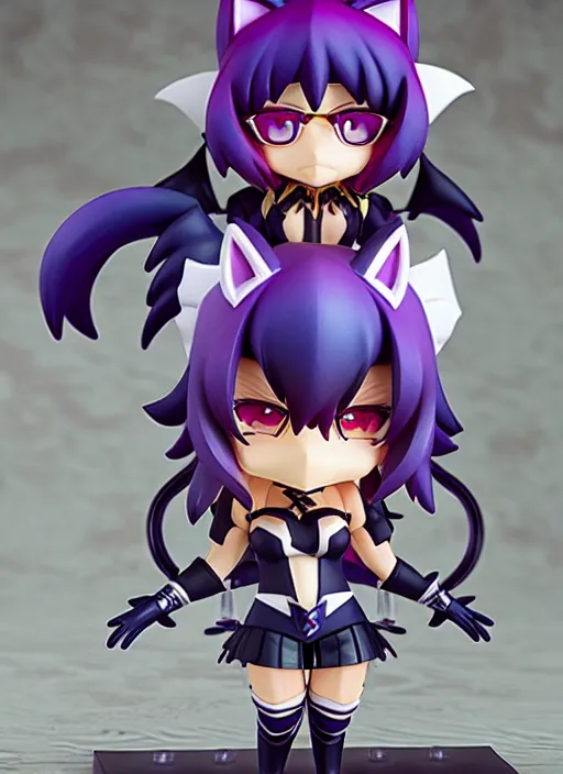 Image similar to chic kda ahri from league of legends nendoroid full body hyperdetalied, hero action pose, osamu tezuka, macoto takahashi, chibi, q posket, 8 k realistic, 3 d, cryengine, exquisite, charming smile, shape focus, symmetrical face, artstation, frostbite 3 engine, cryengine