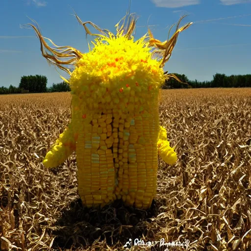 Prompt: corn monster,