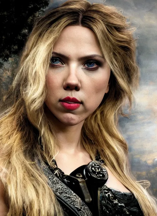 Prompt: Beautiful ,black Canary , Scarlett Johansson,, Dramatic, Edge, Good, Infused, Backlight, De-Noise, VFX, insanely detailed and intricate, hypermaximalist, facial ,elegant, ornate, hyper realistic, super detailed, by Anthony Van Dyck, by Ivan Shishkin, by John Constable