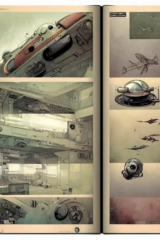 Prompt: graphic novel page layout ( ( ( ( ( 1 9 5 0 s retro future boy super scientest lab interior. muted colors. ) ) ) ) ) by jean - baptiste monge!!!!!!!!!!!!!!!!!!!!!!!!!!!!!!