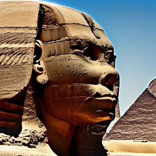 Image similar to the great sphinx of giza, except its an overweight middle aged software engineer writing code on laptop, high quality digital art, 8k