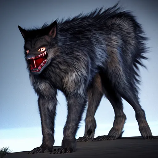 Prompt: young man transforming into a feral werewolf with a tail under the moon with black soft realistic fur, ultra detail, unreal engine, 8 k, ssao