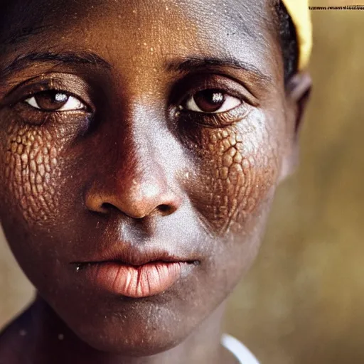 Prompt: a beautiful female's portrait, natural look, skin texture, extremely detailed, by steve mccurry,