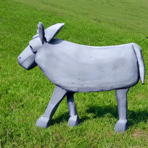 Image similar to donkey made of concrete