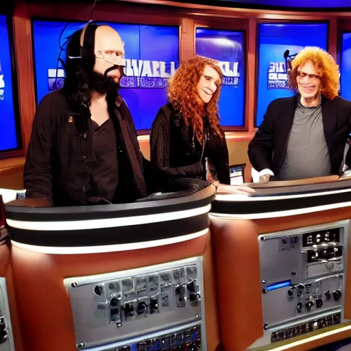 Prompt: Howard Stern show studio