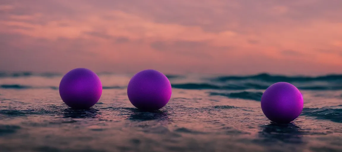 Prompt: purple glowing orb in the ocean, soft glow, vaporware, soft lighting, shallow depth of field