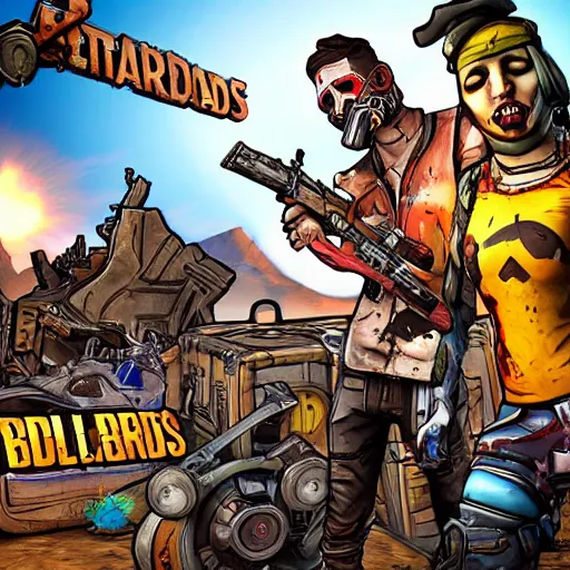 Image similar to borderlands video game art