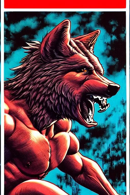 Prompt: extreme long shot. 8 bit nes graphics. antropomorphic muscular masculine wolf. kickboxer fighter, in shorts. wolf head. fine details, very sharp, art from nes game cartridge, 8 0's, vhs artefacts, vaporwave style, marc simonetti and hermann nitsch.