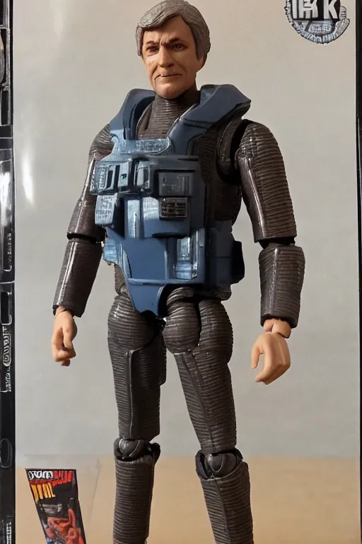 Image similar to 8 k high definition, 1 9 8 0 kenner style action figure, full body, highly detailed, science fiction, photorealistic