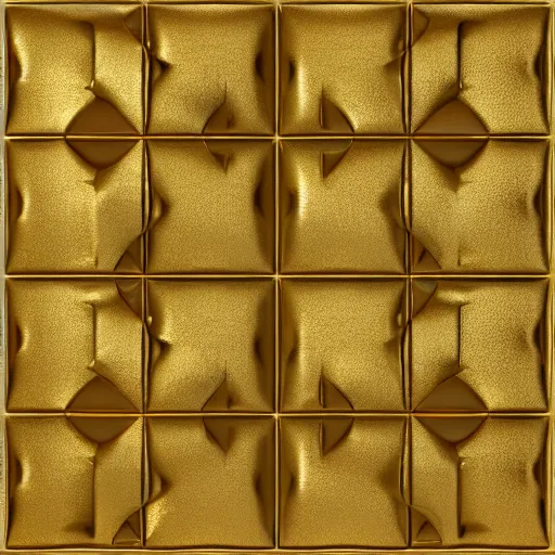 Image similar to 3d render of an abstract pattern gold tile, symetrical