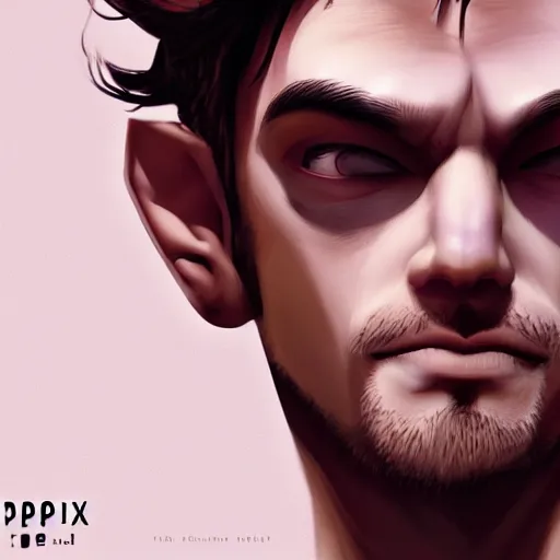 Prompt: exophilia, handsome, man, alien, artstation