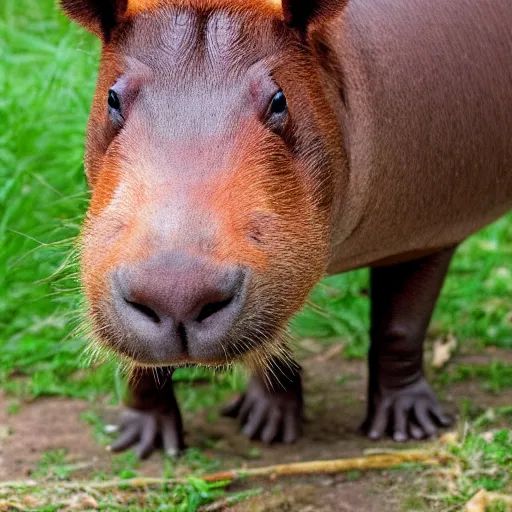 Image similar to hippo capybara hybrid, hd