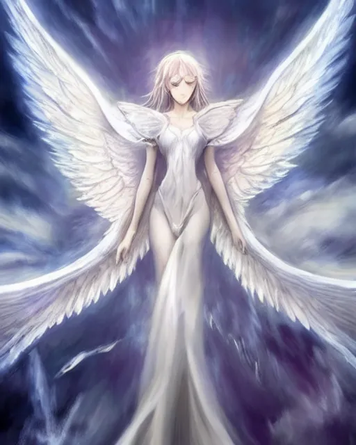 Prompt: infinitely detailed concept art of angel!! elegantly clothed imposing it's majestic aura, spreading it's gloriously detailed wings in a peaceful dream setting!, artstation!! / pixiv!!! infinitely detailed, library dream world library scenery art concept, dream magical, dream scenery art, dream lighting, full - body majestic angel