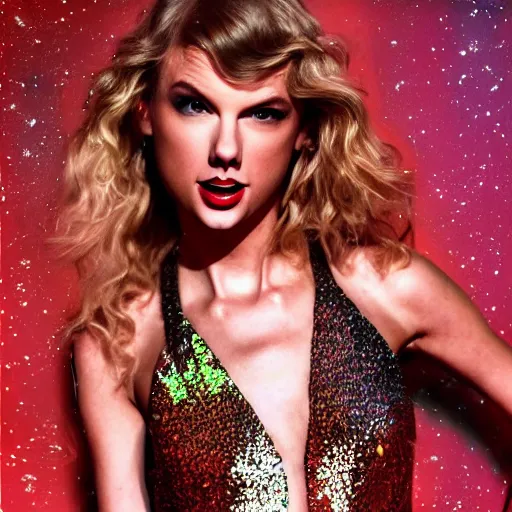 Image similar to a neon album cover for a Taylor Swift rock pop album