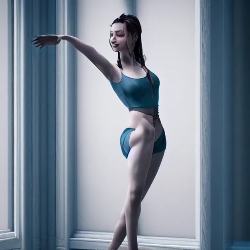 Prompt: girls dancer, full body, hyper realistic, photoreal render, octane render, trending on artstation