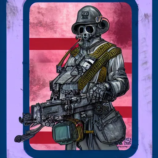 Prompt: an atompunk soldier, centered, highly detailed, digital art