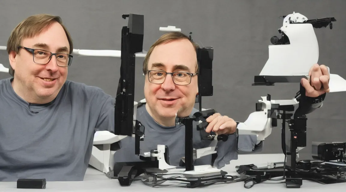 Image similar to vinil scale figure of Linus Torvalds, photo product