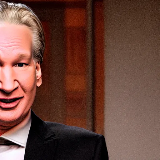 Image similar to a screen still of bill maher in crouching tiger hidden dragon