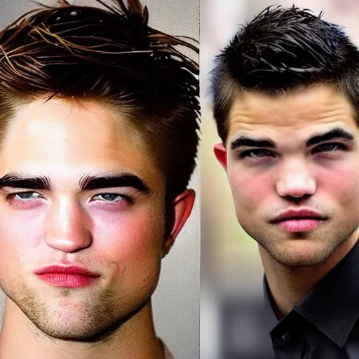 Image similar to robert pattinson mixed with taylor lautner