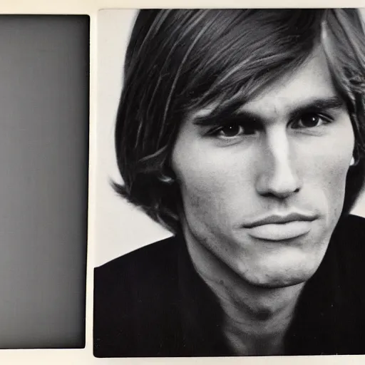 Image similar to A photograph portrait of Jerma985 with short-medium length hair a combover wearing early 1970s menswear in the early 1970s, taken in the early 1970s, grainy, taken on a 1970s Polaroid Camera, realistic, hyperrealistic, very realistic, highly detailed, very detailed, extremely detailed, detailed, digital art, trending on artstation, colorized photo