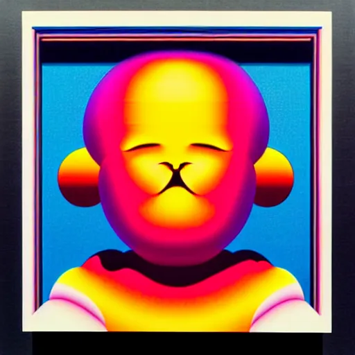 Image similar to box by shusei nagaoka, kaws, david rudnick, airbrush on canvas, pastell colours, cell shaded, highly detailed