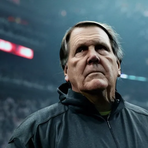 Prompt: Coach Belichick in Blade Runner 2049(2017)