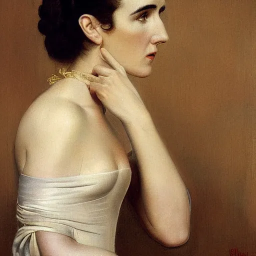 Image similar to jennifer connelly painted by ingres, photography