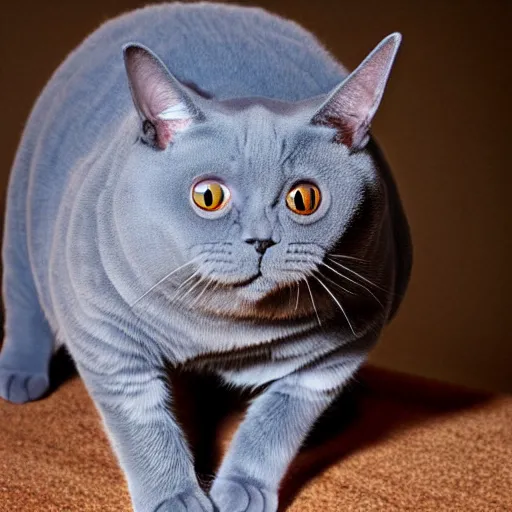 Image similar to a tardigrade - cat - hybrid, animal photography