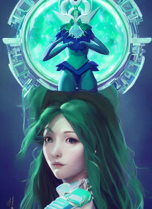 Image similar to symmetry!! portrait of sailor neptune! alien in the style of horizon zero dawn, machine face, intricate, elegant, highly detailed, digital painting, artstation, concept art, smooth, sharp focus, illustration, art by artgerm and greg rutkowski and alphonse mucha, 8 k