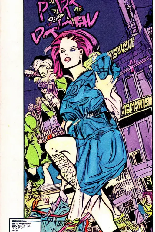 Image similar to comic for dark witch, 1 9 8 0 s