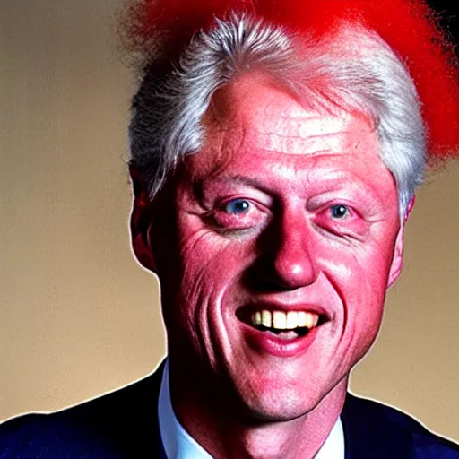 Image similar to a photo of bill clinton as a professional clown