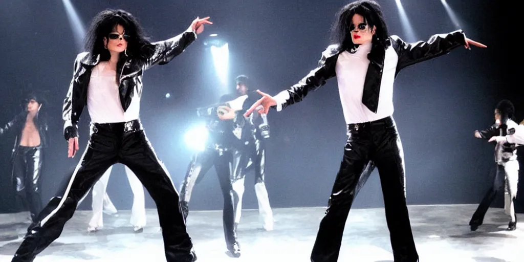 Tilda Swinton as Michael Jackson in 'Jackson 5!', Stable Diffusion