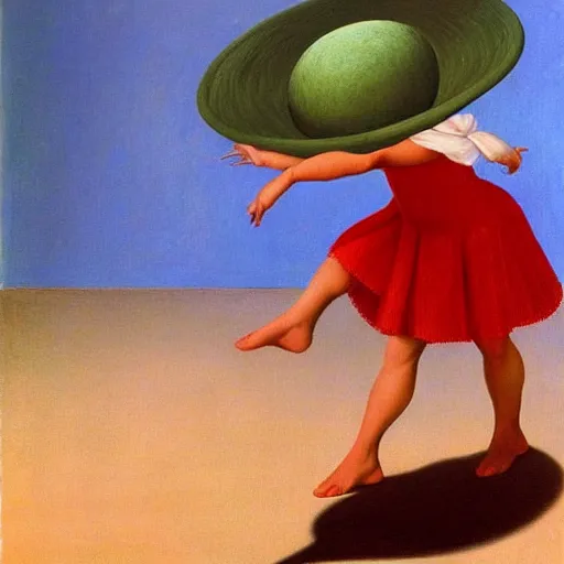 Image similar to a Mexican Hat Dance by Raphael, Hopper, and Rene Magritte. detailed, romantic, enchanting, trending on artstation.