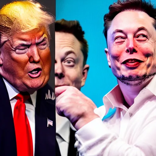 Image similar to trump and elon musk in a boxing ring