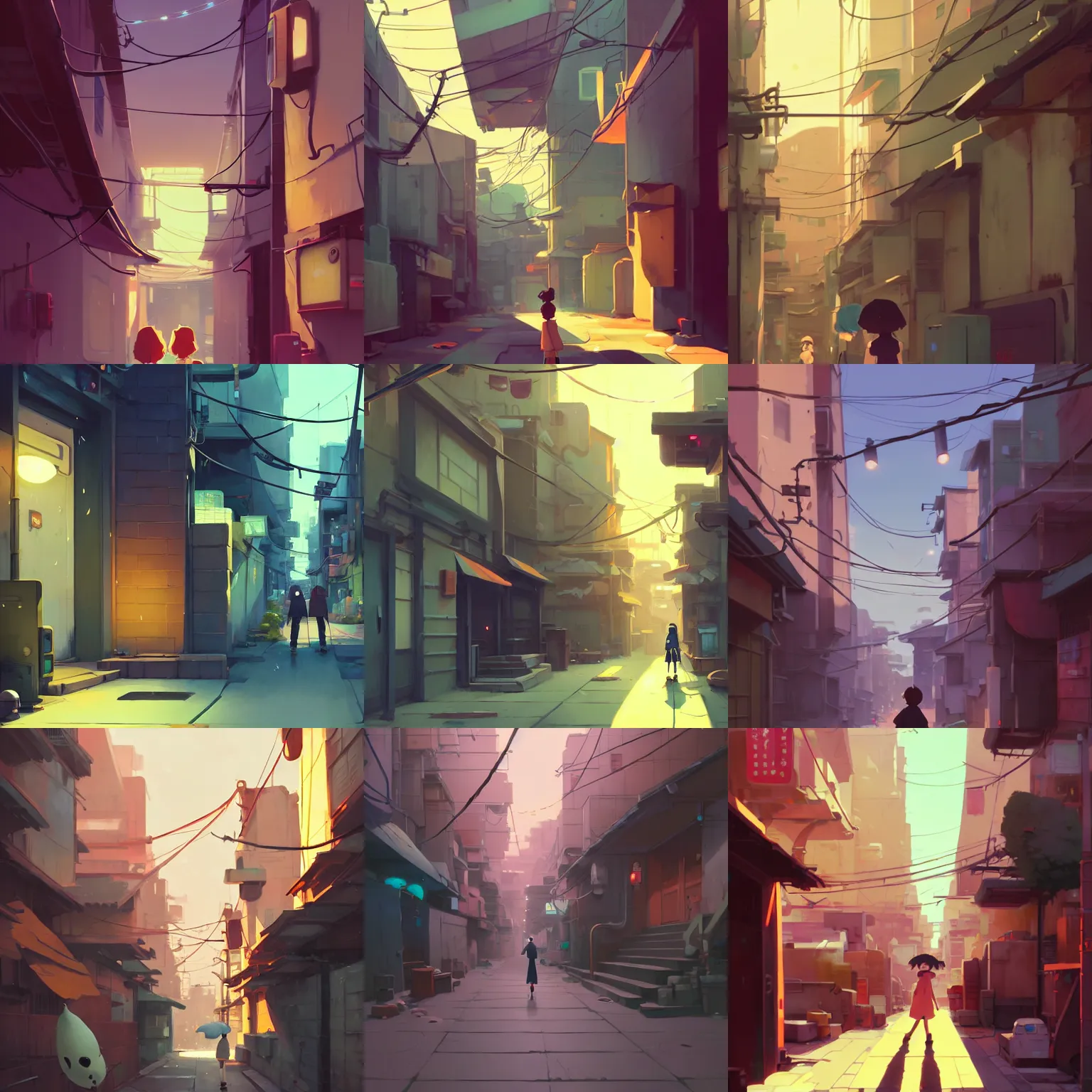 Prompt: tokyo alleyway, cory loftis, james gilleard, atey ghailan, makoto shinkai, goro fujita, studio ghibli, rim light, exquisite lighting, clear focus, very coherent, plain background, soft painting