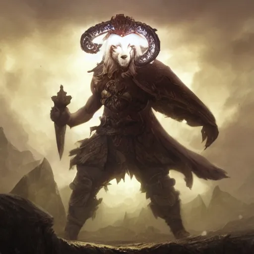 Prompt: Anthropomorphized Sheep casting epic spell, magic the gathering artwork, D&D, fantasy, cinematic lighting, centered, symmetrical, highly detailed, digital painting, artstation, concept art, smooth, sharp focus, illustration, volumetric lighting, epic Composition, 8k, art by Akihiko Yoshida and Greg Rutkowski and Craig Mullins, heroic pose, oil painting, cgsociety, magic lab background