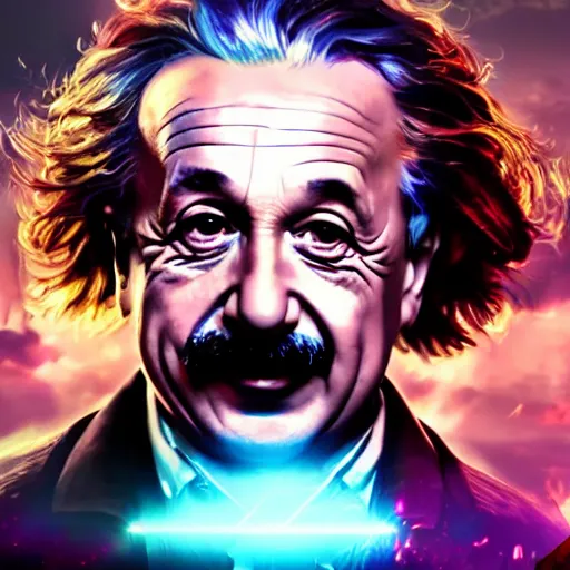 Image similar to portrait of albert einstein as willy wonka, league of legends amazing splashscreen artwork, fantasy, splash art, natural light, elegant, photorealistic facial features, intricate, fantasy, detailed face, atmospheric lighting, anamorphic lens flare, cinematic lighting, league of legends splash art, hd wallpaper, ultra high details by greg rutkowski