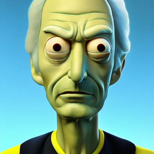 Image similar to rick from rick and morty photorealistic unreal facial details clay soft light engine photorealistic ultra - realistic highly detailed focus photography proportionate skin lighting digital painting hd adultswim by kyle lambert
