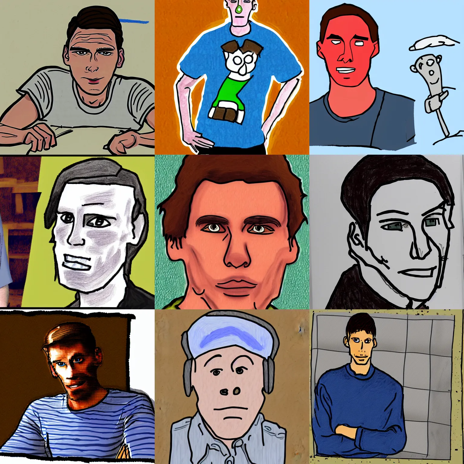 Prompt: jerma 9 8 5 poorly drawn in ms paint