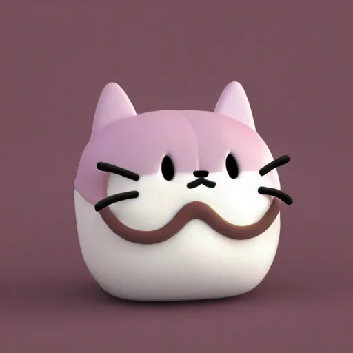 Prompt: Kirby as Pusheen the cat as a pokemon, cute, 3d render, octane render