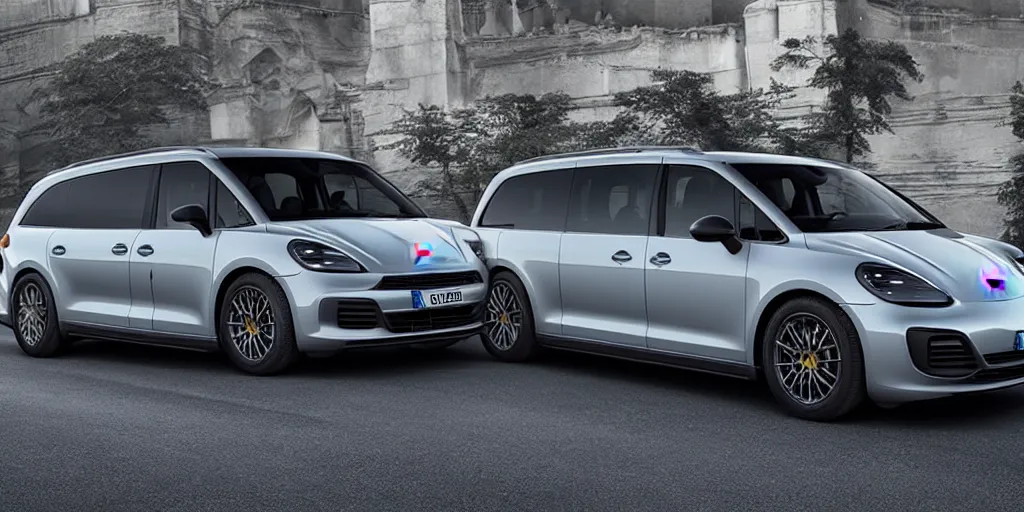 Image similar to “2021 Porsche Minivan, ultra realistic, 4K, high detail”