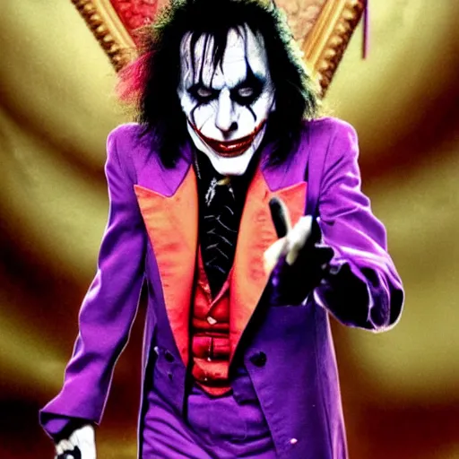 Prompt: alice cooper as the joker