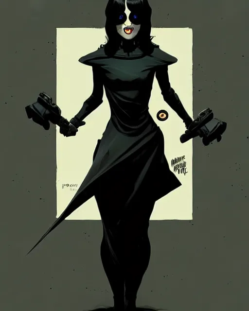 Image similar to rafael albuquerque comic art, peter mohrbacher, steve niles, phil noto, artgerm, pretty maika monroe dark witch black dress, symmetrical eyes