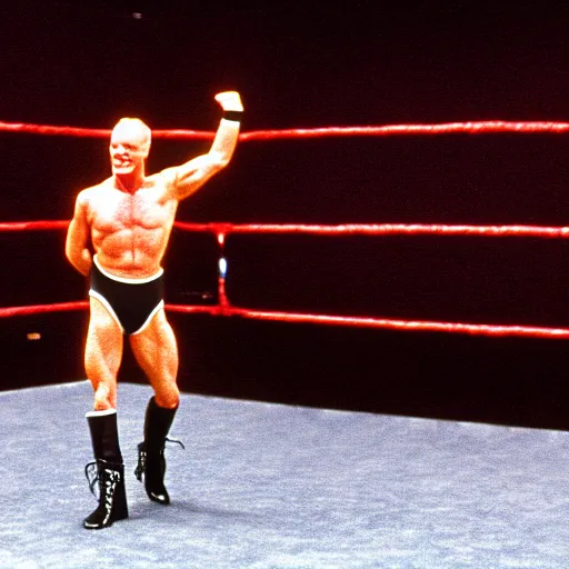 Prompt: nwo wrestler sting coming out into the ring from the entrance photo realistic high quality photo