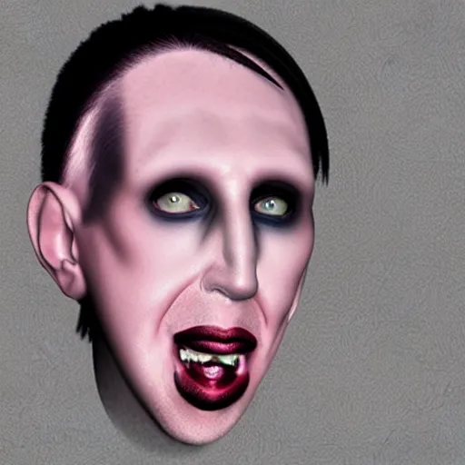 Prompt: marilyn manson as a pig