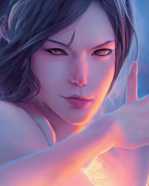 Prompt: goddess creating a tsunami, ambient lighting, detailed face, full body shading, by makoto shinkai, stanley artgerm lau, wlop, rossdraws