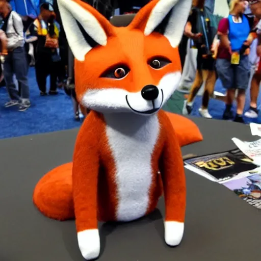 Prompt: Photo of a fox at San Diego Comic Con