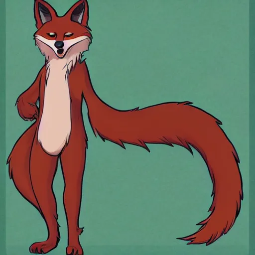 Image similar to an anthropomorphic fox, fursona!!!! trending on furaffinity, by kawacy, by don bluth