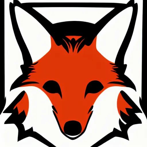 Prompt: a vector logo of the head of a fox looking at a candle