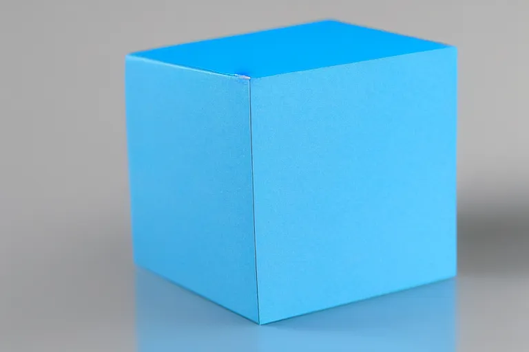 Prompt: simple blue cube, XF IQ4, 150MP, 50mm, f/1.4, ISO 200, 1/160s, natural light, Adobe Photoshop, Adobe Lightroom, DxO Photolab, Corel PaintShop Pro, rule of thirds, symmetrical balance, depth layering, polarizing filter, Sense of Depth, AI enhanced